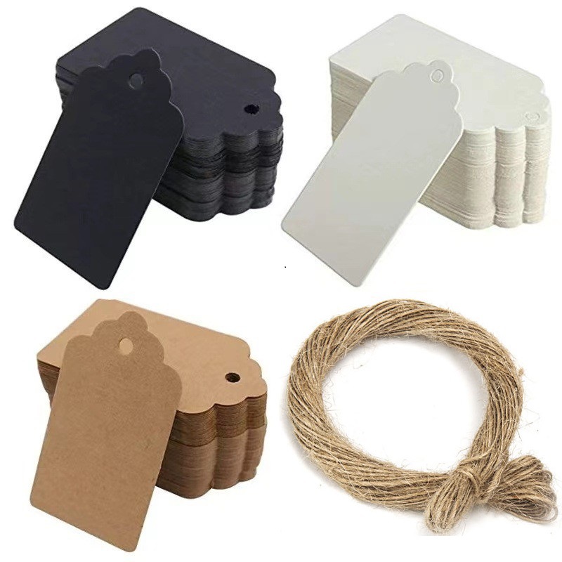 Wedding Favor Box - 100 шт. бумажных бирок из крафт-бумаги