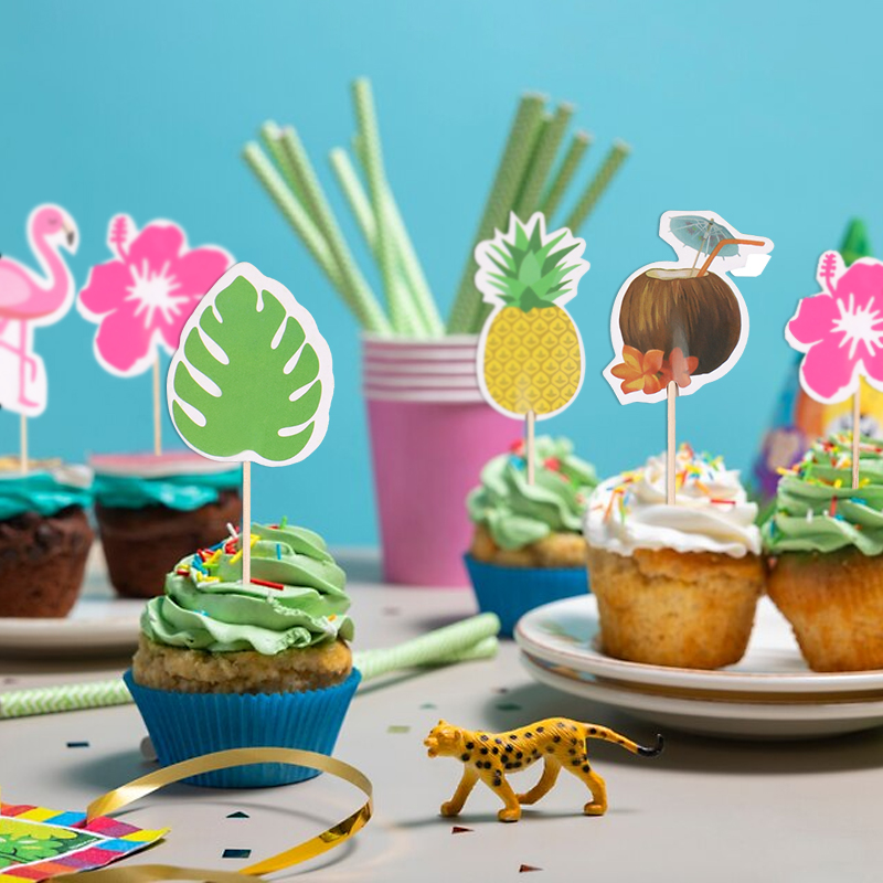 Wedding Cake Supply - 24/48 шт. Тропические летние украшения для