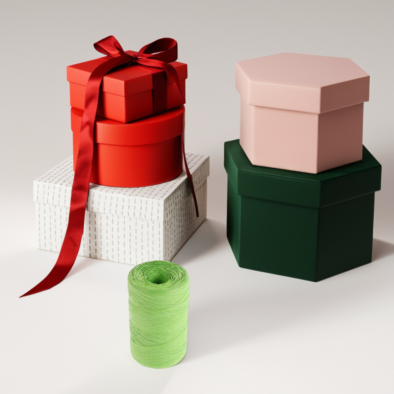 Papercraft Supply Ribbon - Плоская бумажная лента из рафии, цветная