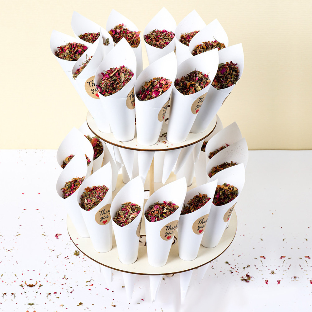 Papercraft Supply Confetti - 60 шт. конфетти-конусов из крафт-бумаги, элегантный