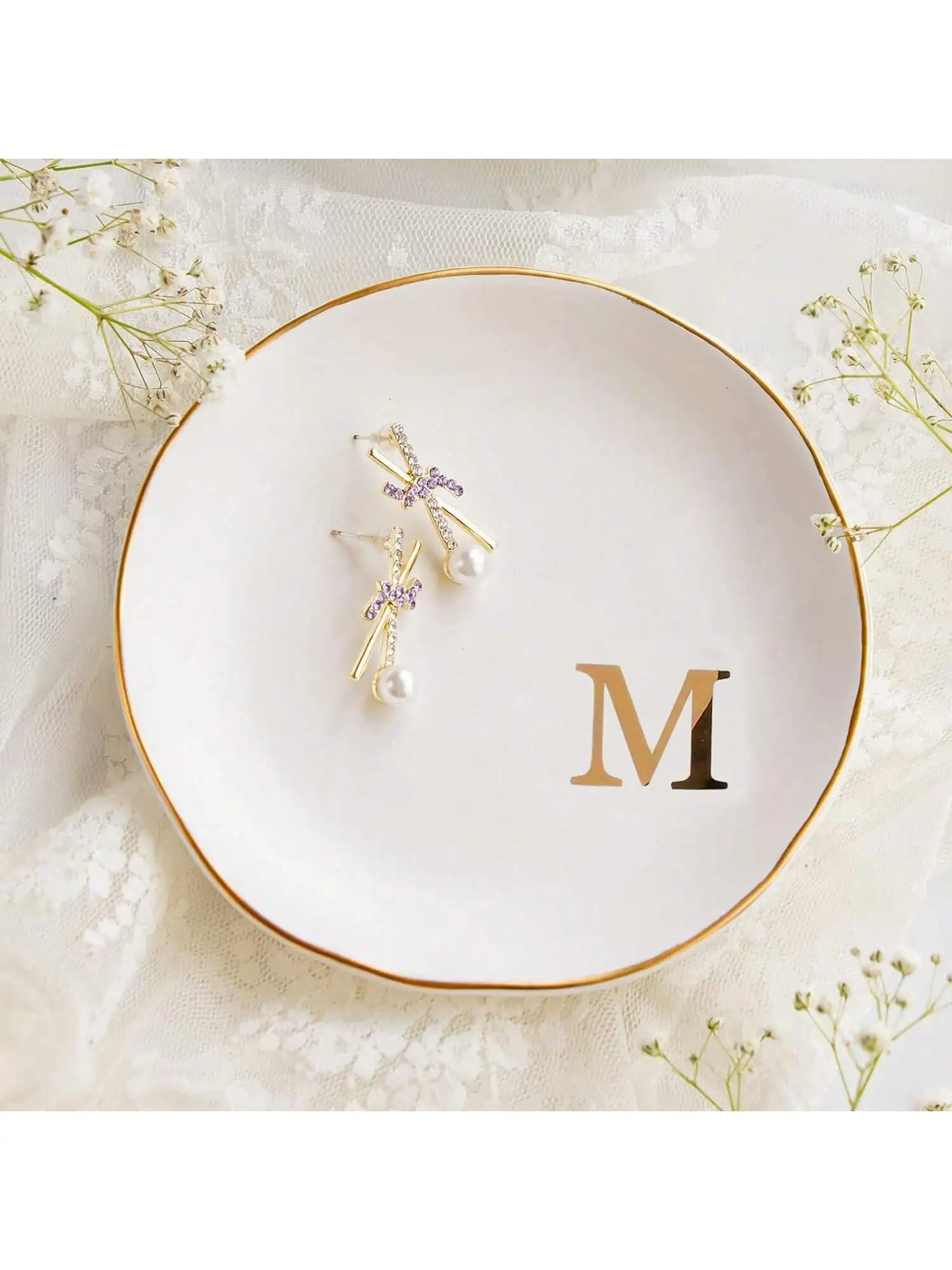 Блюдо для колец с инициалами,  – обзор и цена Wedding Z
