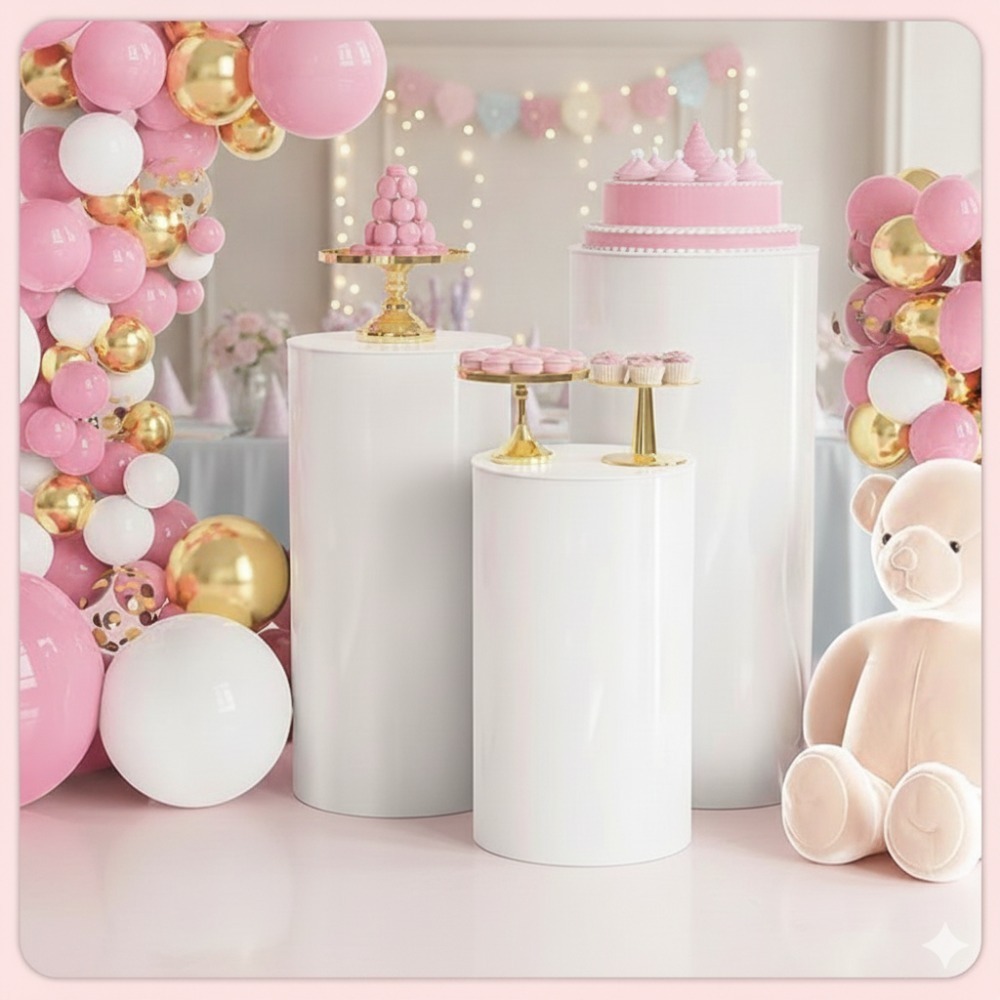 Набор из 3/5 белых цилиндричес – обзор и цена Wedding Cake Supply